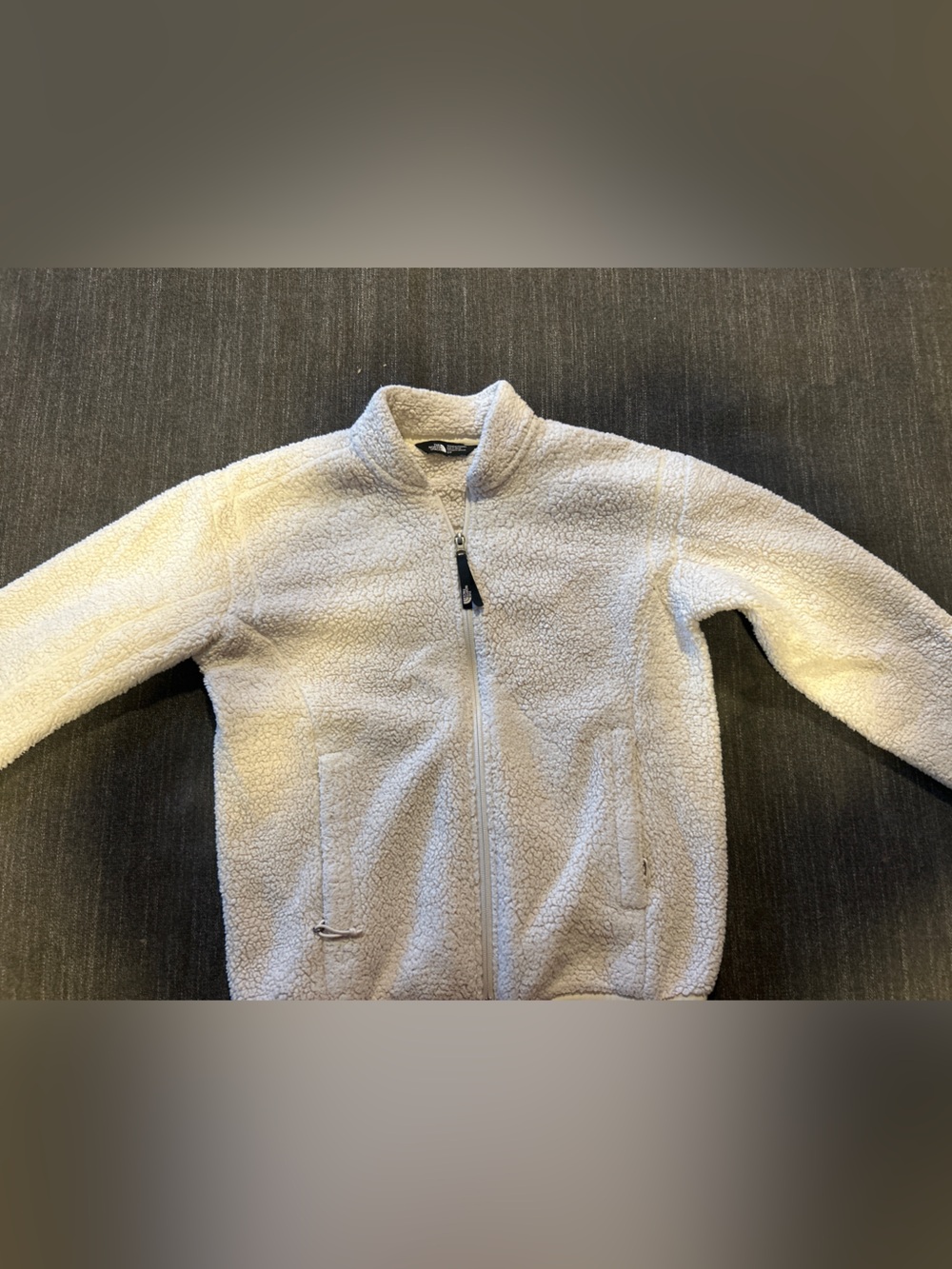 The North Face Cream Sherpa Fleece Full Zip Jacket Small
